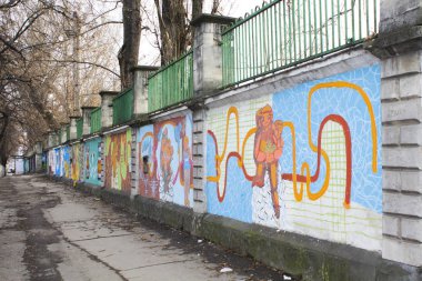 kaldırım graffitti wall street 