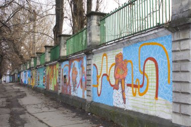 kaldırım graffitti wall street 