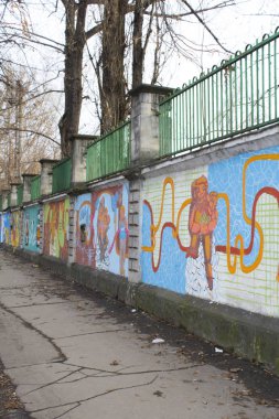 kaldırım graffitti wall street 