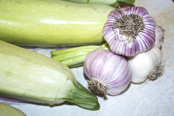 Pianta Verdure Aglio Zucchine — Foto Stock