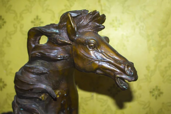 Miedź Głowa Konia Statua — Zdjęcie stockowe