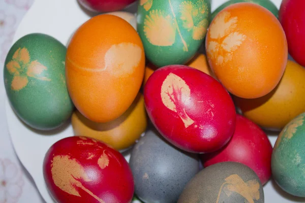 Colored Easter Eggs Handmade — Stock Photo, Image
