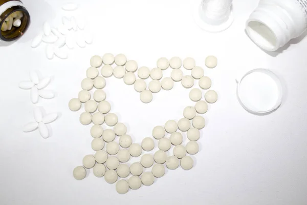 Hjärtat Droger Piller Bakgrund — Stockfoto