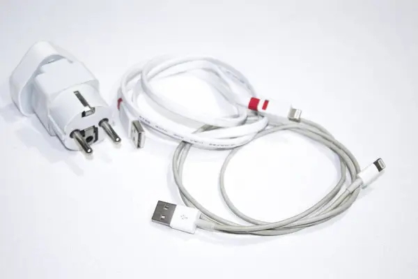 Laddning Kabel Usb Eluttag — Stockfoto