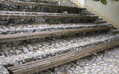 tuğla merdiven amphiteatre Bank