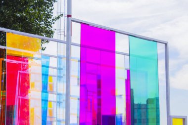 renkli cam dekorasyon arka planı