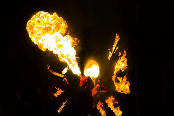 Fire Firework Show Dance — Stock Photo, Image