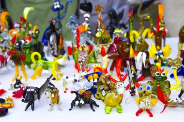 Cam rakamlar heykelciği arka plan