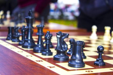 siyah satranç oyun şekil