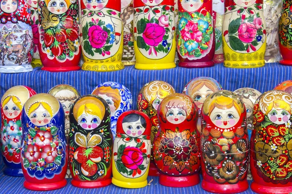 Wooden Russian Doll Gift — Stock Photo, Image