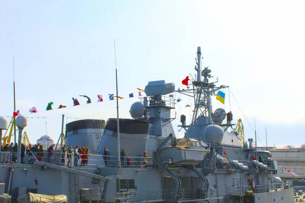 Navire Guerre Militaire Port Port — Photo