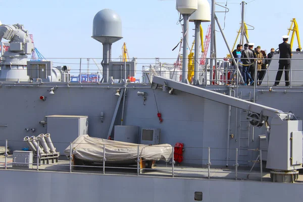Militära Örlogsfartyg Hamn — Stockfoto