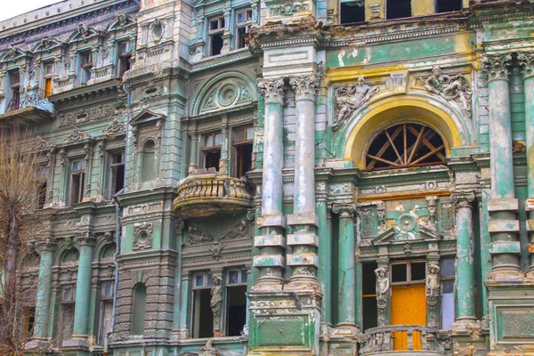 Edificio Barocco Rovina Vecchia Facciata — Foto Stock