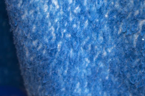 Blauwe Wol Geruite Achtergrond Textuur — Stockfoto