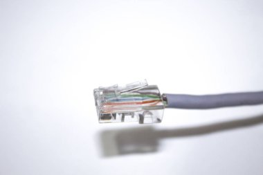 Ağ Ethernet Kablosu Beyaz Arka Plan