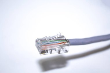Ağ Ethernet Kablosu Beyaz Arka Plan