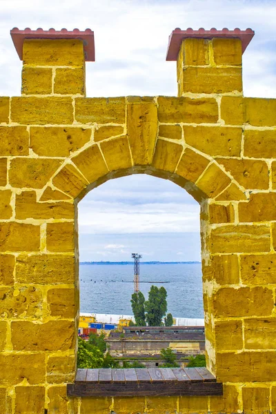 Alte Mauer Aus Gelbem Ziegelstein — Stockfoto