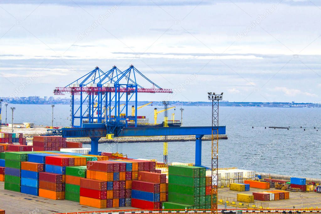  port industry transportation container crane