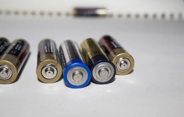 Set Battery White Background — Stock Photo, Image