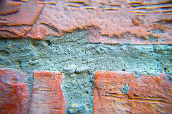 Gros Plan Brique Rouge Mur Texture Fond — Photo