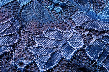 Yakın plan mavi dantel arkaplan dokusu