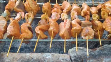 Somon balığı ve karides ızgara.