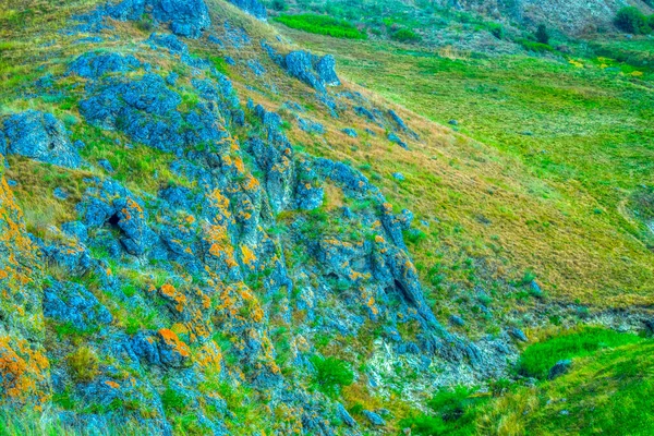摩尔多瓦共和国瓦拉蒂山脉美丽的夏季风景 绿色的风景神奇的自然公园与绿草和树木 摩尔多瓦的农村风景 — 图库照片
