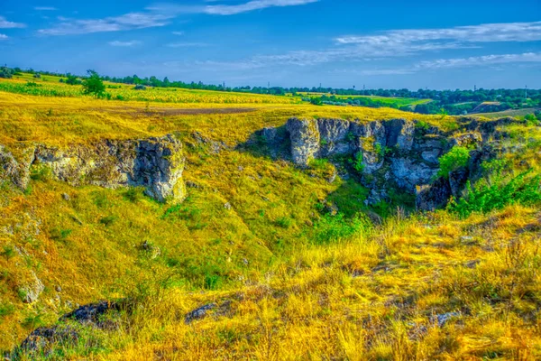 Krásná Letní Krajina Varatických Horách Moldavská Republika Zelená Krajina Úžasná — Stock fotografie