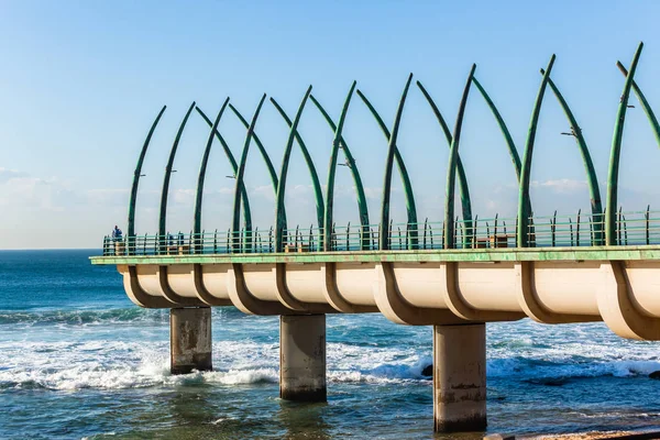 Spiaggia Struttura Molo Molo Con Zanne Elefante Design Blu Paesaggio — Foto Stock