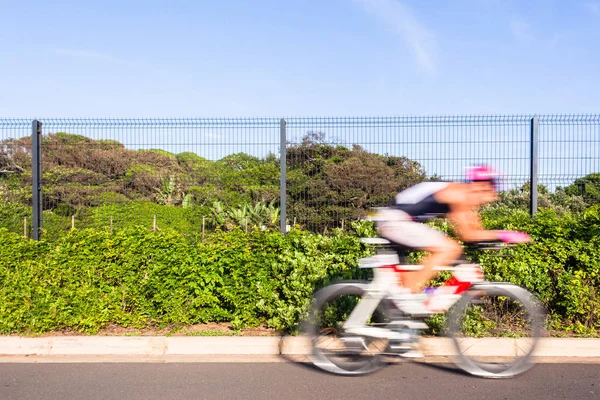 Cycling Athlete Road Action Motion Speed Blur — Stock Photo, Image