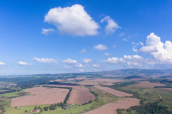 Cultivos agrícolas Paisaje Foto aérea — Foto de Stock