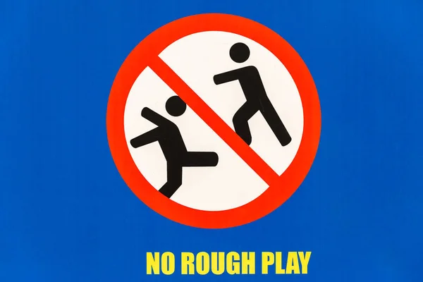 Sign NO ROUGH PLAY Public Illustration Drawing