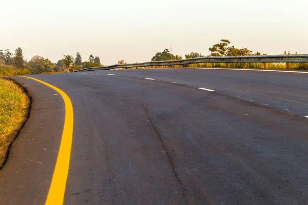 Road Highway Corner Bend Curve Perspective — Stock Photo, Image