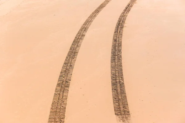 Rastreo de vehículos Overhead Beach Sand —  Fotos de Stock