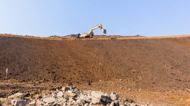 İnşaat Ekskavatör Makinesi Hafriyat Platformu Peyzaj