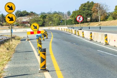 Yol İnşaatı Detour Araç Lanes İşaretler