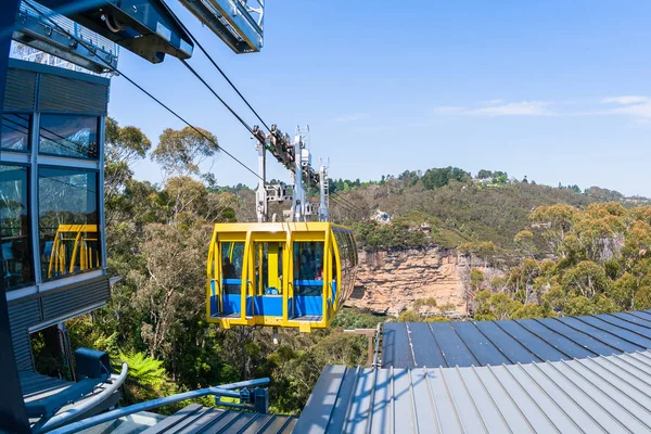 Cable Car Blue Mountains Valley Landscape — Stock Photo, Image