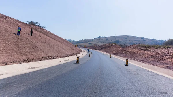 公路公路建设障碍交通 — 图库照片