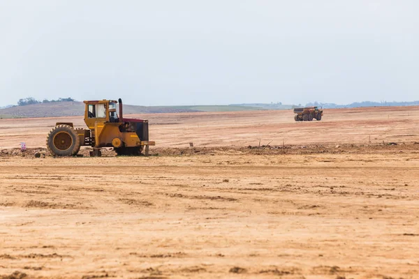 Truck Earthworks Platform Industrial Property Development — Stock Photo, Image