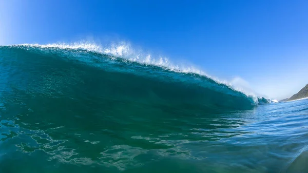 Océan Mer Vague Rencontre Natation Gros Plan Panoramique Photo Eau — Photo