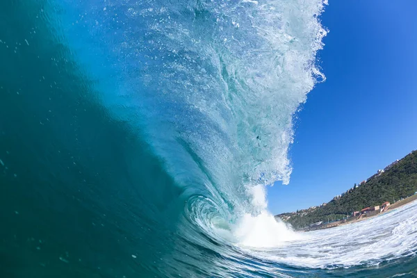 Ocean Morze Fala Spotkanie Pływanie Zbliżenie Woda Zdjęcie Niebieskiej Wody — Zdjęcie stockowe