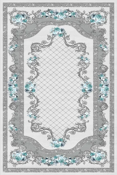 Teppich Bunt Geometrie Strickwaren Leoparden Teppich Textil Textur — Stockfoto
