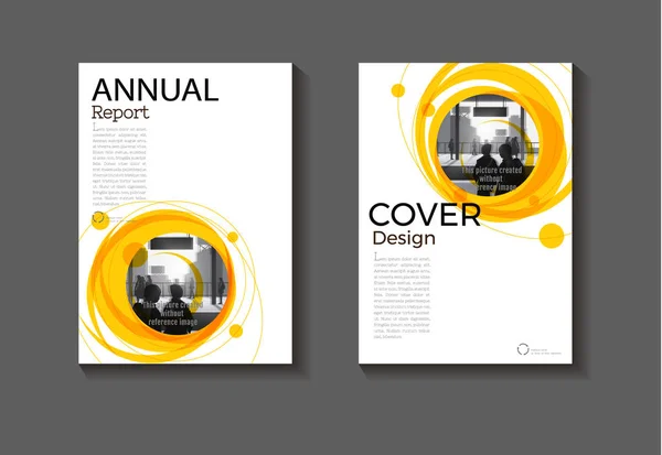 Layout Amarelo Fundo Abstrato Design Capa Moderna Capa Livro Moderno — Vetor de Stock