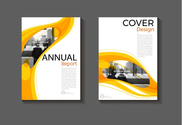 Gelb Broschüre Cover Layout Abstrakter Hintergrund Modernes Design Moderne Buchvorlage Stockvektor