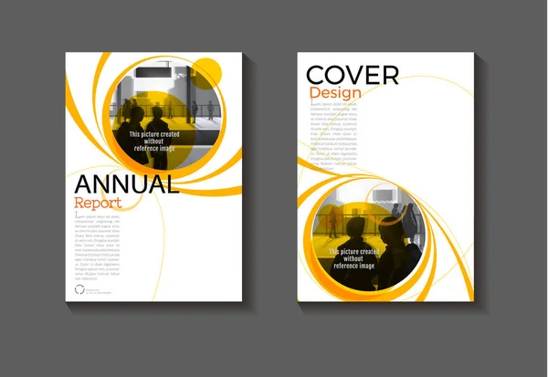 Layout Gelber Abstrakter Hintergrund Modernes Coverdesign Modernes Buchcover Broschüre Covervorlage — Stockvektor