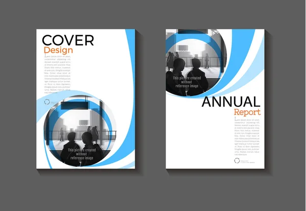 Modelo Azul Layout Capa Abstrato Fundo Design Moderno Livro Relatório — Vetor de Stock