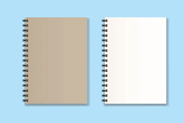 Vector cuaderno espiral Ilustración realista — Vector de stock
