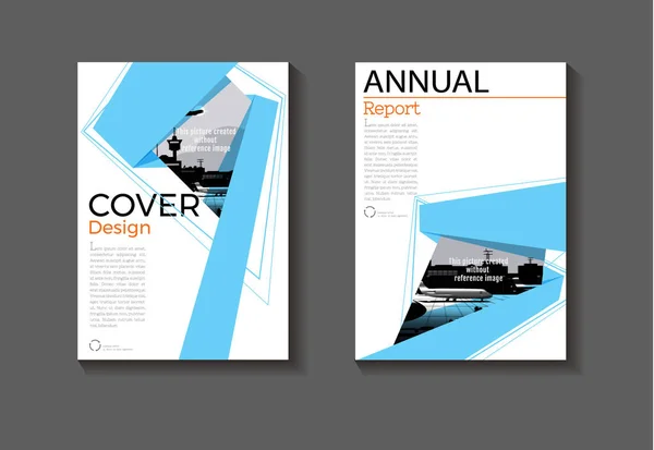 Diseño azul abstracto fondo diseño moderno libro cubierta Brochur — Vector de stock