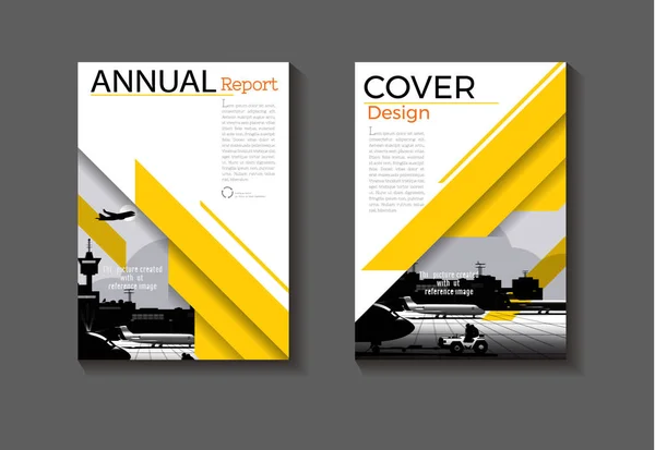 Design de capa amarela layout moderno livro abstrato fundo mod — Vetor de Stock
