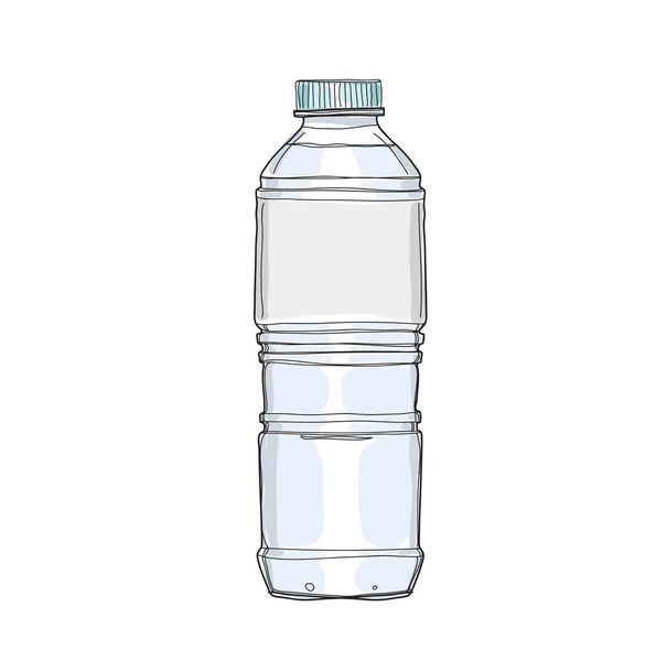 Agua botella mano dibujado arte vector corte ilustración — Archivo Imágenes Vectoriales